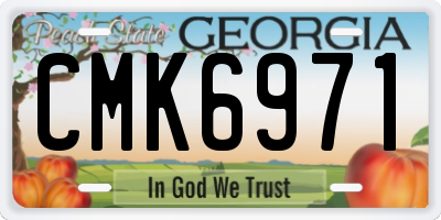 GA license plate CMK6971