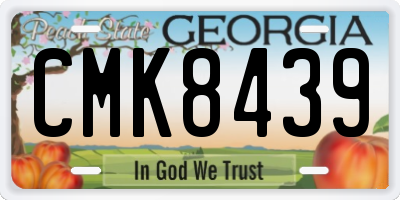 GA license plate CMK8439