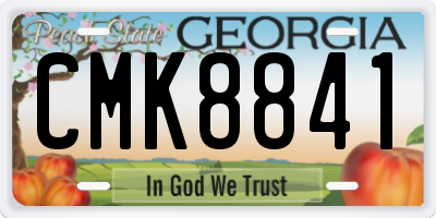 GA license plate CMK8841