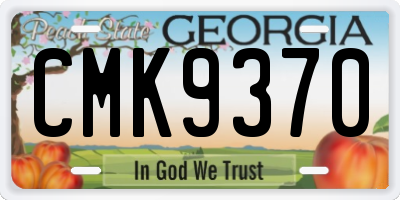 GA license plate CMK9370