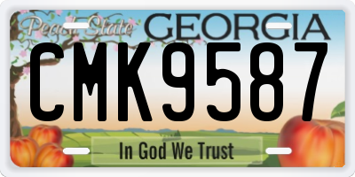 GA license plate CMK9587