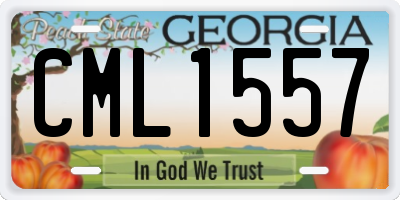 GA license plate CML1557