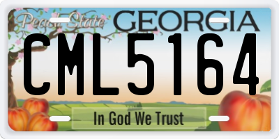 GA license plate CML5164