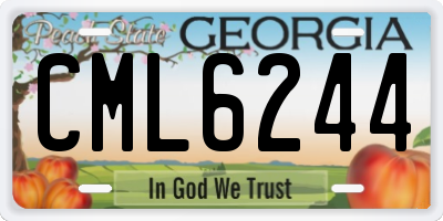GA license plate CML6244