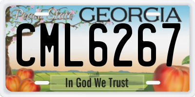 GA license plate CML6267