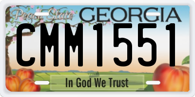 GA license plate CMM1551