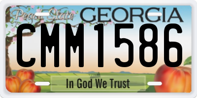 GA license plate CMM1586