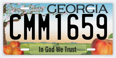 GA license plate CMM1659