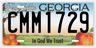 GA license plate CMM1729