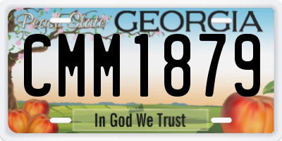 GA license plate CMM1879