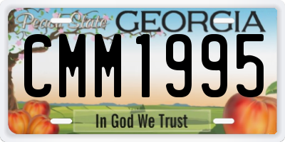 GA license plate CMM1995