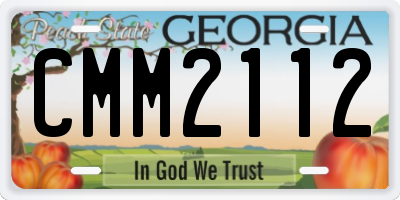 GA license plate CMM2112