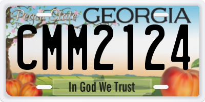 GA license plate CMM2124