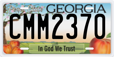 GA license plate CMM2370