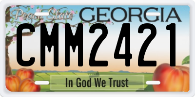 GA license plate CMM2421