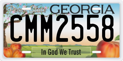 GA license plate CMM2558