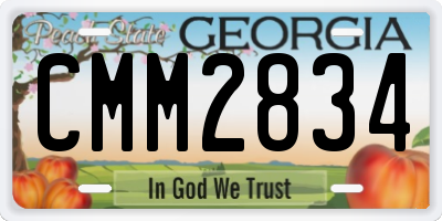 GA license plate CMM2834