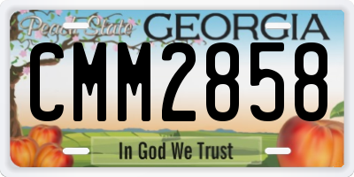 GA license plate CMM2858