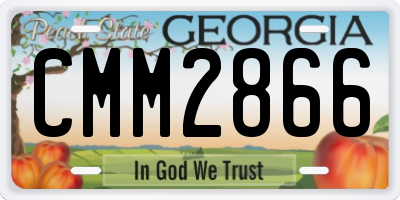 GA license plate CMM2866