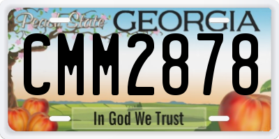 GA license plate CMM2878