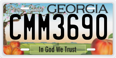 GA license plate CMM3690
