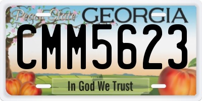 GA license plate CMM5623