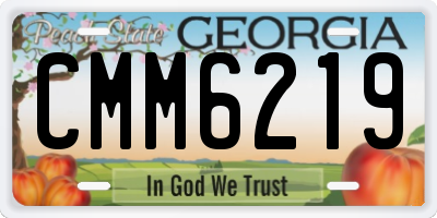 GA license plate CMM6219