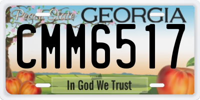 GA license plate CMM6517