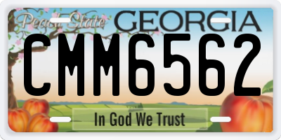 GA license plate CMM6562