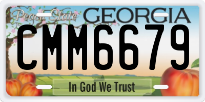 GA license plate CMM6679