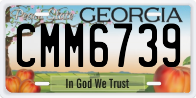 GA license plate CMM6739