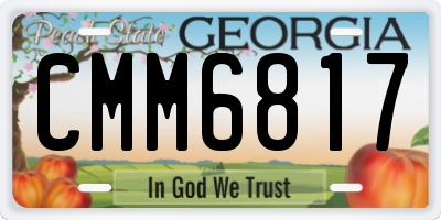 GA license plate CMM6817