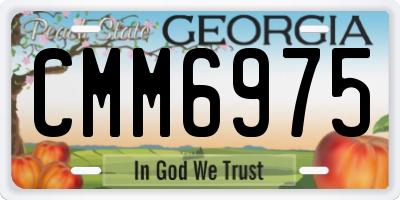 GA license plate CMM6975