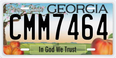 GA license plate CMM7464