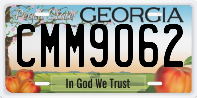 GA license plate CMM9062