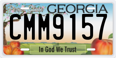 GA license plate CMM9157