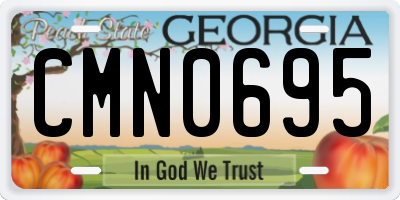 GA license plate CMN0695