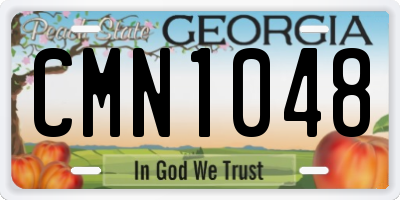 GA license plate CMN1048