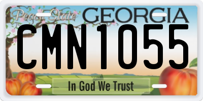 GA license plate CMN1055