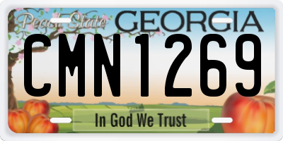 GA license plate CMN1269
