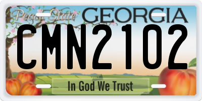 GA license plate CMN2102