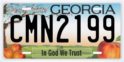 GA license plate CMN2199
