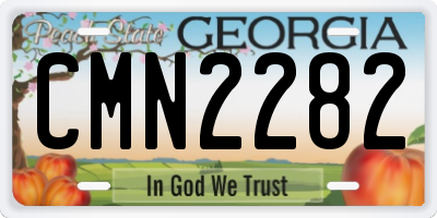 GA license plate CMN2282