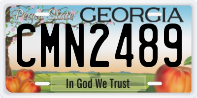 GA license plate CMN2489