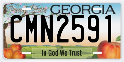 GA license plate CMN2591