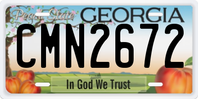GA license plate CMN2672
