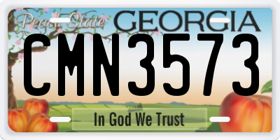 GA license plate CMN3573