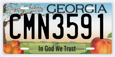 GA license plate CMN3591