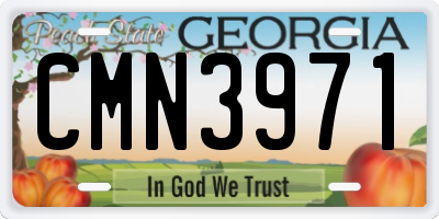 GA license plate CMN3971