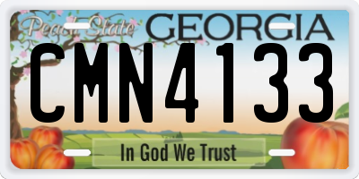 GA license plate CMN4133